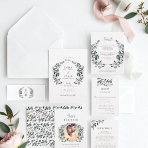 Escudo de jardín   Blanco   Invitación a la boda