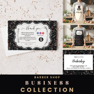 Tarjeta De Visita Herramientas de Barbero Tradicionales Afeitado Clá