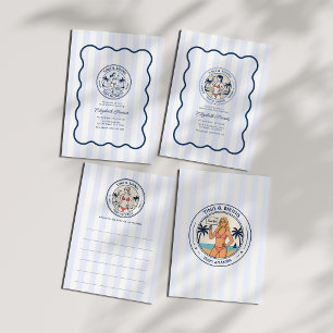 Tarjeta De Agradecimiento Tinis y bikinis playeros de costa Despedida de sol