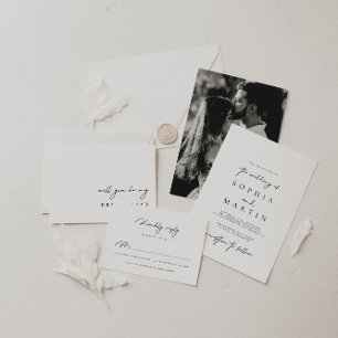 Tarjetas de cierre de Boda simple y moderna