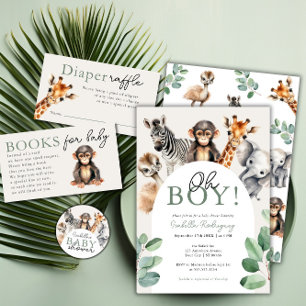 Tarjeta de agradecimiento de Baby Shower de animal