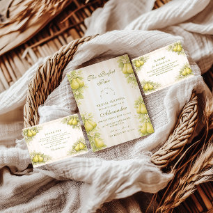 Tarjeta De Agradecimiento Ducha de Novia Blush Pear Perfect Pair