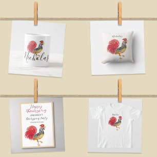 Servilleta De Papel Ilustración de color de agua rojo