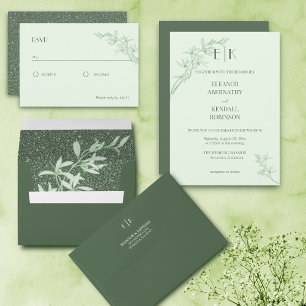 Invitación Tri-Fold Boda De Flores Sin Tiempo