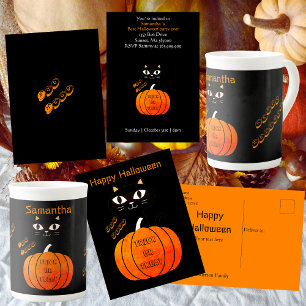 Sudadera Trick de calabaza para gato Naranja negro o tratam