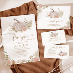 Pampas pasto calabaza ducha bebé Invitación