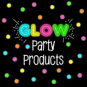 Neon Glow en la invitación del Fiesta de cumpleaño
