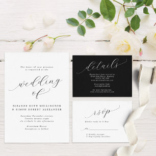 Tarjeta RSVP de simple escritura romántica de casa