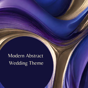 Invitación Ensayo boda-Dnner-Azul púrpura y dorado-