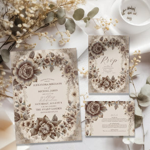 Reserva La Fecha Boda Art Nouveau vintage