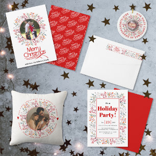Papel De Seda Berry, rojo foliar, Navidades de Felices Fiestas