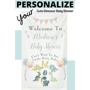 Invitación Cute Dinosaur Watercolor Baby Shower