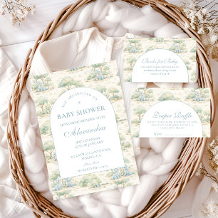 Invitación Fiesta de Bebé del Dinosaurio de Cuento de Hadas