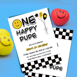 Papel De Regalo Un tipo feliz sonrisa amarilla primer niño cumplea