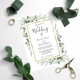 Invitación Nada Fancy Love Just Love Gold Greenerenery Boda I