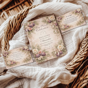 Tarjeta De Agradecimiento Fig Garden Romance Despedida de Soltera