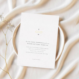 Postal De Invitación Símbolo de infinito gris Moda mínima