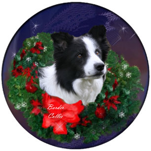 Tarjeta Festiva Navidades de Border Collie