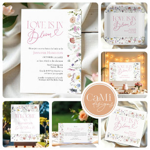 Plato De Papel El amor está en flor   Watercolor Floral Bridal Sh