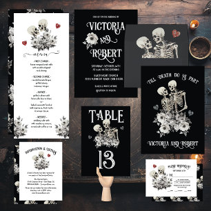 Tarjeta De Visita Hasta que la muerte nos haga Parte Skeleton Info &
