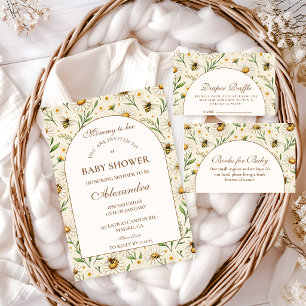 Invitación Fiesta de Baby Shower de Panal de Oro