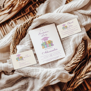 Invitación Fiesta de graduación de enfermera de UCI neonatal 