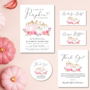 Invitación Calabaza Flora Rosa Virtual Beber Ducha