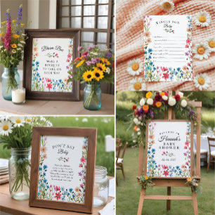 Invitación Pequeños deseos de flores silvestres para la tarje