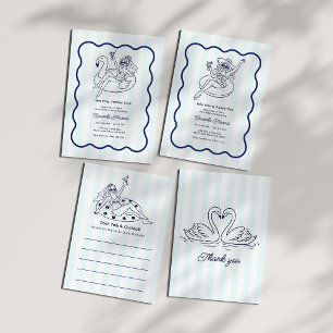 Tarjeta De Consejos Dock Tails & Cocktails Preppy Lake Despedida de So