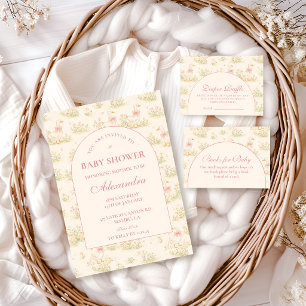 Servilleta De Papel Baby Shower Floral de Ganso Vintage