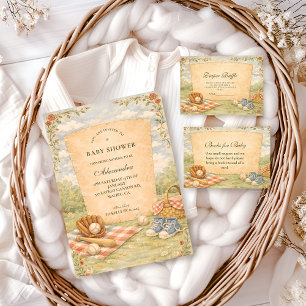 Invitación Fiesta de Bebé de Béisbol Vintage