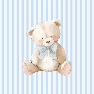 Chapa Redonda De 5 Cm Blue Elegant Teddy Bear Button