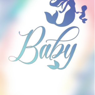 Invitación La sirena Baby Shower Under the Sea Pastel