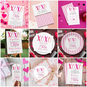 Tarjeta De Recepción Ducha El día de San Valentín de novias de abrazos 