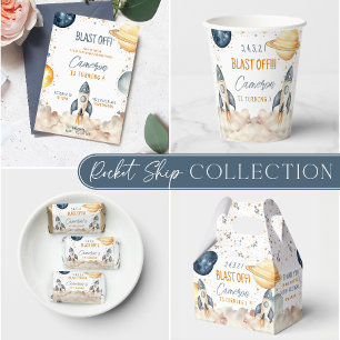 Invitación Partido de Cumpleaños del Barco de la Galaxia Espa