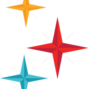 Tarjeta Festiva Estrellas de sangre, Navidades retro modernos de m