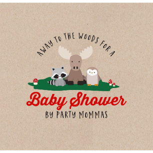 Invitación a animales de Baby Shower de Woodland L