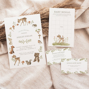 Tarjeta De Recepción Adivinen Cuántos Candies Woodland Juego de Baby Sh