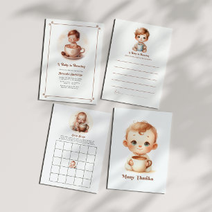 Tarjeta De Agradecimiento Se está preparando un bebé Baby Shower