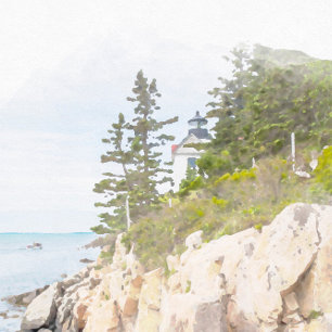 Invitación Boda del parque nacional Maine Lighthouse Acadia