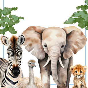 Invitación a Baby Shower de Wild One Animal Safari