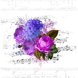 Invitación Elegante Boda Musical Floral Ducha de Parejas