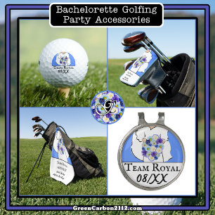 Camiseta Bachelorette Party Bridal Shower Golf Ball Blue