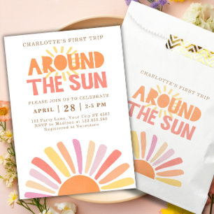 Invitación Primer Viaje De Boho Alrededor Del Fiesta Del Prim