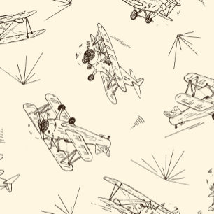 Reloj Redondo Mediano Panorámicas de estilo Art Deco - patrón esbozado.