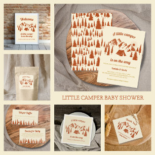Invitación Pequeño Camping Forest Camping Baby Shower