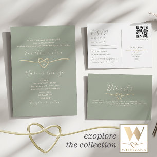 Tarjeta RSVP de matrimonio con código QR