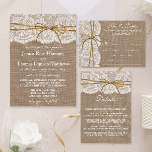 Invitación Todo En Uno La colección de Bodas de doble arco rústico