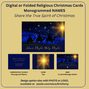 Navidades religiosos tarjetas de saludo largo hori