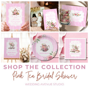 Servilleta De Papel Ducha de novia de té floral suave rosa